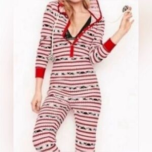 Victoria's Secret Red and White Striped Onesie